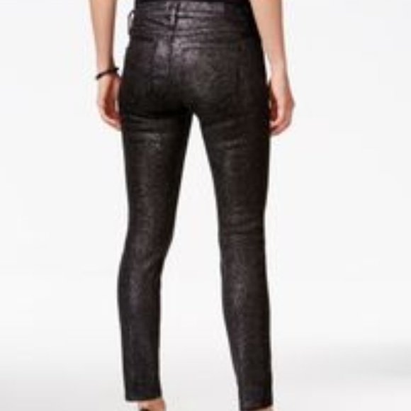 Guess Power Skinny Black Mysteek Wash Glitter Jean - Picture 2 of 16
